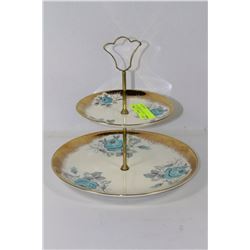 VINTAGE 2 TIERED DESSERT SERVER