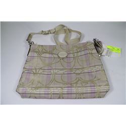 NEW AUTHENTIC COACH PURPLE AND GREEN  PURSE