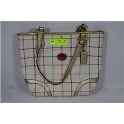 AUTHENTIC COACH GOLD HANDLED PURSE