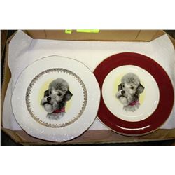 2 COLLECTIBLE DOG PLATES