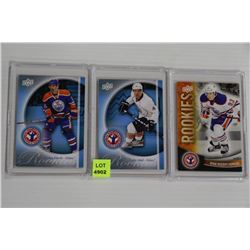 OILERS ROOKIE CARDS X3