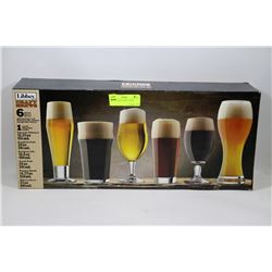 6 PIECE CRAFT BEER GLASSES