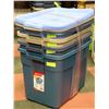 Image 1 : RUBBERMAID TUBS W/ LIDS X4