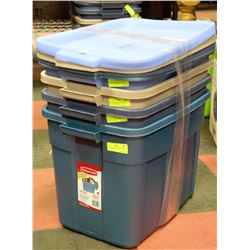 RUBBERMAID TUBS W/ LIDS X4