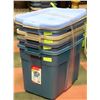 Image 1 : RUBBERMAID TUBS W/ LIDS X4