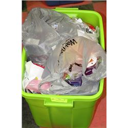 GREEN TUB FILLED WITH PHONE CASES FOR I PHONE