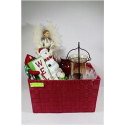 BOX OF MISC. CHRISTMAS ITEMS