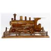 Image 1 : CARVED WOODEN TRAIN ENGINE ON DISPLAY