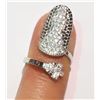 Image 2 : #2-STERLING SILVER CUBIC ZIRCONIA NAIL RING