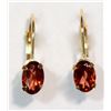 Image 1 : #13-10KT GOLD GARNET EARRINGS