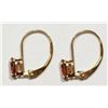 Image 2 : #13-10KT GOLD GARNET EARRINGS