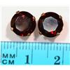 Image 2 : #17-14KT GOLD GARNET EARRINGS