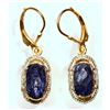 Image 1 : #19-STERLING SILVER SAPPHIRE DROP STYLE EARRINGS