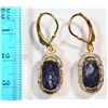Image 2 : #19-STERLING SILVER SAPPHIRE DROP STYLE EARRINGS