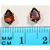 Image 2 : #22-14KT GOLD GARNET (0.80CT) EARRINGS