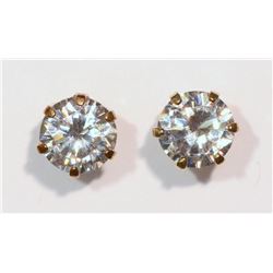 #23-10KT CUBIC ZIRCONIA EARRINGS