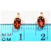 Image 2 : #28-10KT GOLD GARNET EARRINGS
