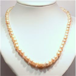 #39-STERLING SILVER PEARL NECKLACE
