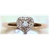 Image 1 : #40-10KT GOLD DIAMOND(0.17CT) HEART SHAPED RING(1.90G)