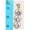 Image 2 : #49-14KT GOLD TANZANITE AND DIAMOND PENDANT