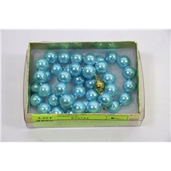 #36-SEASHELL PEARL NECKLACE SKY BLUE