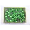 Image 1 : #34-SEASHELL PEARL NECKLACE GREEN