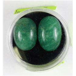 #7-NATURAL EMERALD STONES 2 PCS 38.5CT