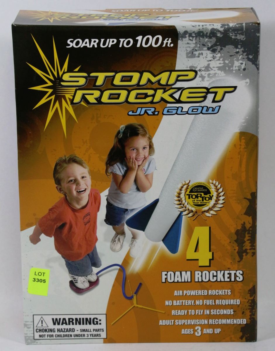 Air Powerwed Rockets STOMP ROCKET JR. GLOW AIR POWERED ROCKETS