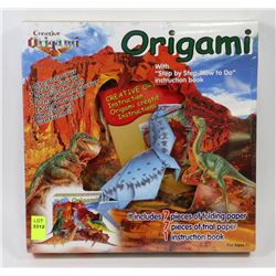 DINOSAUR ORIGAMI KIT WITH "STEP BY STEP-HOW TO DO"