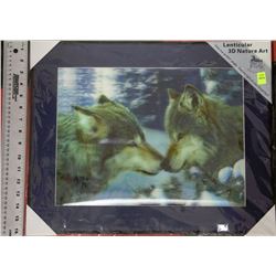 LENTICULAR 3D NATURE ART - WOLF