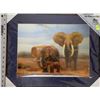 Image 1 : LENTICULAR 3D NATURE ART - ELEPHANT FAMILY