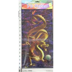 3-D GOLDEN DRAGON POSTER