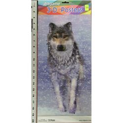3-D ARCTIC WOLF POSTER
