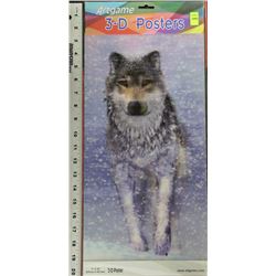 3-D ARCTIC WOLF POSTER