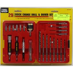 29PC. QUICK CHANGE DRILL & DRIVER SET