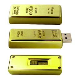 NEW GOLD BAR DESIGN 256GB USB FLASH DRIVE