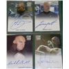 Image 1 : 4 STAR TREK CARDS SIGNED NOEL CLARKE, JOSEPH GATT