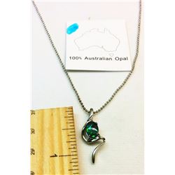 AUSTRALIAN TRIPLATE OPAL PENDANT AND CHAIN