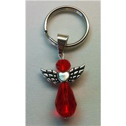 HAND SET RED SWAROVSKI CRYSTAL ANGEL PENDANT