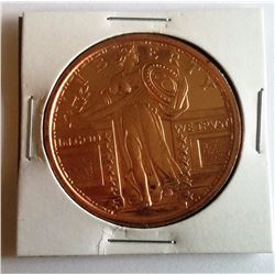 1 OZ PURE COPPER STANDING LADY LIBERTY COIN