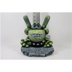 BEWARE OF FROG GARDEN DECOR 10" TALL