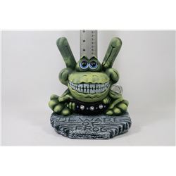 BEWARE OF FROG GARDEN DECOR 10" TALL