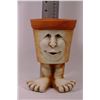 Image 1 : FACE ON FEET POT PLANTER -8" TALL