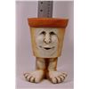 Image 1 : FACE ON FEET POT PLANTER -8" TALL