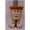 Image 1 : FACE ON FEET POT PLANTER -8" TALL