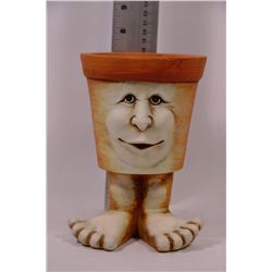 FACE ON FEET POT PLANTER -8" TALL