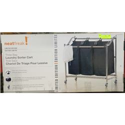 NEW NEAT FREAK THREE BAG LAUNDRY SORTER CART