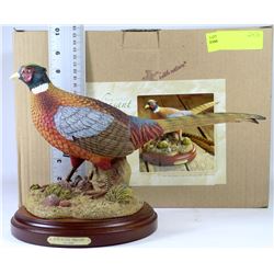 HAND PAINTED RING-NECKED PHEASANT SCULPTURE