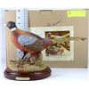 Image 1 : HAND PAINTED RING-NECKED PHEASANT SCULPTURE