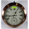 Image 1 : DOUBLE SIDES COPPER HANGING CLOCK WITH TEMPERATURE